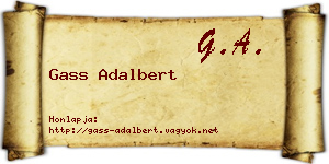 Gass Adalbert névjegykártya